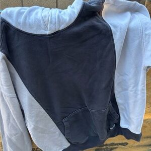 Hollister Black, White, and Light Gray "Oreo"-inspired Pullover Hoodie XL